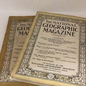 Vintage, the National Geographic 1921 and 1928